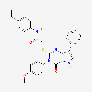N-(4-ethylphenyl)-2-((3-(4-methoxyphenyl)-4-oxo-7-phenyl-4,5-dihydro-3H-pyrrolo[3,2-d]pyrimidin-2-yl)thio)acetamide