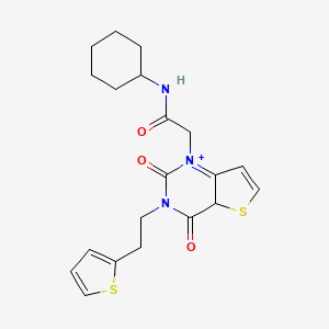 molecular formula C20H23N3O3S2 B2796587 N-cyclohexyl-2-{2,4-dioxo-3-[2-(thiophen-2-yl)ethyl]-1H,2H,3H,4H-thieno[3,2-d]pyrimidin-1-yl}acetamide CAS No. 1260634-71-6