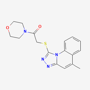 2-((5-Methyl-[1,2,4]triazolo[4,3-a]quinolin-1-yl)thio)-1-morpholinoethanone