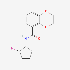 N-(2-fluorocyclopentyl)-2,3-dihydro-1,4-benzodioxine-5-carboxamide