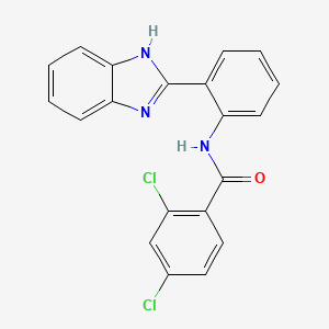 molecular formula C20H13Cl2N3O B2796598 N-[2-(1H-benzimidazol-2-yl)phenyl]-2,4-dichlorobenzamide CAS No. 70372-06-4