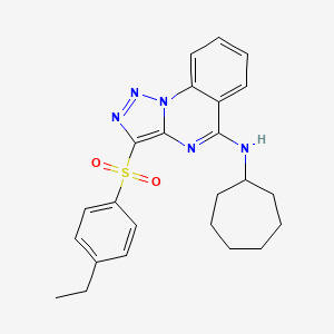 N-cycloheptyl-3-(4-ethylphenyl)sulfonyltriazolo[1,5-a]quinazolin-5-amine