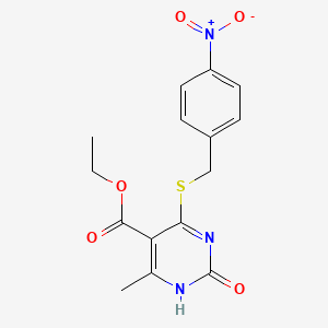 ethyl 6-methyl-4-[(4-nitrophenyl)methylsulfanyl]-2-oxo-1H-pyrimidine-5-carboxylate