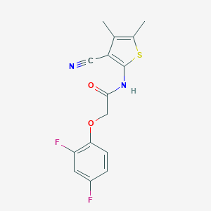 N-(3-cyano-4,5-dimethylthiophen-2-yl)-2-(2,4-difluorophenoxy)acetamide