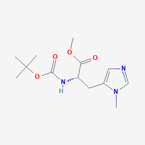 molecular formula C13H21N3O4 B2796628 甲基 (S)-2-(Boc-氨基)-3-(1-甲基-5-咪唑基)丙酸酯 CAS No. 72212-51-2