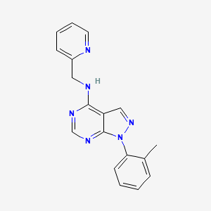 [1-(2-Methylphenyl)pyrazolo[4,5-e]pyrimidin-4-yl](2-pyridylmethyl)amine