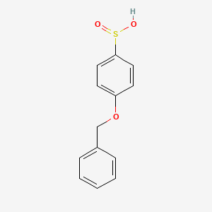 molecular formula C13H12O3S B2796651 4-Phenylmethoxybenzenesulfinic acid CAS No. 740053-31-0