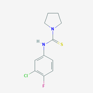 N-(3-chloro-4-fluorophenyl)-1-pyrrolidinecarbothioamide