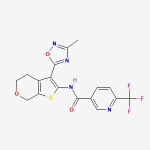 N-(3-(3-methyl-1,2,4-oxadiazol-5-yl)-5,7-dihydro-4H-thieno[2,3-c]pyran-2-yl)-6-(trifluoromethyl)nicotinamide