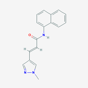molecular formula C17H15N3O B279667 3-(1-methyl-1H-pyrazol-4-yl)-N-(1-naphthyl)acrylamide 