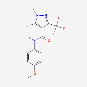 molecular formula C13H11ClF3N3O2 B2796676 5-氯-N-(4-甲氧基苯基)-1-甲基-3-(三氟甲基)-1H-吡唑-4-甲酰胺 CAS No. 158713-26-9