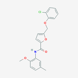 molecular formula C20H18ClNO4 B279668 5-[(2-chlorophenoxy)methyl]-N-(2-methoxy-5-methylphenyl)-2-furamide 