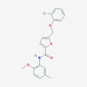 5-[(2-chlorophenoxy)methyl]-N-(2-methoxy-5-methylphenyl)-2-furamide