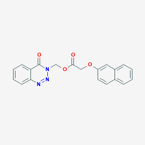 molecular formula C20H15N3O4 B2796680 (4-氧代苯并[d][1,2,3]三唑-3(4H)-基)甲基-2-(萘-2-氧基)乙酸酯 CAS No. 451507-43-0