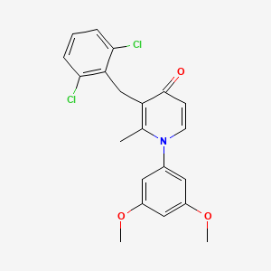 molecular formula C21H19Cl2NO3 B2796684 3-(2,6-二氯苯甲基)-1-(3,5-二甲氧基苯基)-2-甲基-4(1H)-吡啶酮 CAS No. 339017-20-8