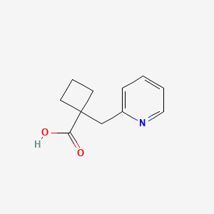 molecular formula C11H13NO2 B2796688 1-(Pyridin-2-ylmethyl)cyclobutanecarboxylic acid CAS No. 1439900-19-2