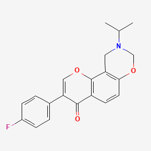 molecular formula C20H18FNO3 B2796690 3-(4-fluorophenyl)-9-isopropyl-9,10-dihydrochromeno[8,7-e][1,3]oxazin-4(8H)-one CAS No. 1010880-76-8