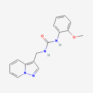 molecular formula C16H16N4O2 B2796695 1-(2-Methoxyphenyl)-3-(pyrazolo[1,5-a]pyridin-3-ylmethyl)urea CAS No. 1396748-99-4