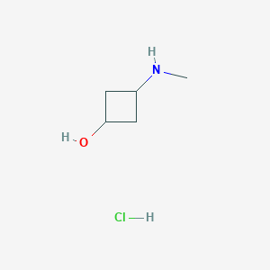 molecular formula C5H12ClNO B2796707 trans-3-(Methylamino)cyclobutanol hydrochloride CAS No. 1408076-19-6