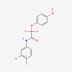 N-(3-chloro-4-methylphenyl)-2,2-difluoro-2-(4-methoxyphenoxy)acetamide