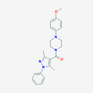 4-{4-[(3,5-dimethyl-1-phenyl-1H-pyrazol-4-yl)carbonyl]-1-piperazinyl}phenyl methyl ether