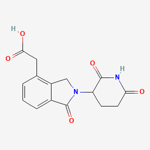 molecular formula C15H14N2O5 B2796720 2-(2-(2,6-Dioxopiperidin-3-yl)-1-oxoisoindolin-4-yl)acetic acid CAS No. 2375260-16-3