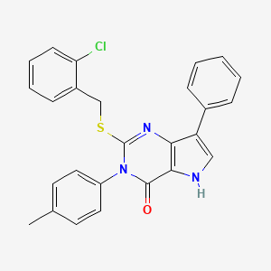 2-((2-chlorobenzyl)thio)-7-phenyl-3-(p-tolyl)-3H-pyrrolo[3,2-d]pyrimidin-4(5H)-one