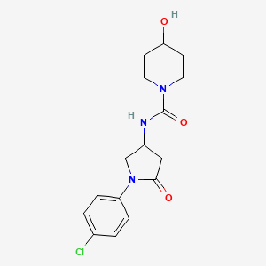 N-(1-(4-chlorophenyl)-5-oxopyrrolidin-3-yl)-4-hydroxypiperidine-1-carboxamide