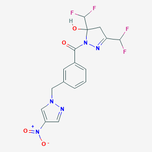 [3,5-bis(difluoromethyl)-5-hydroxy-4,5-dihydro-1H-pyrazol-1-yl]{3-[(4-nitro-1H-pyrazol-1-yl)methyl]phenyl}methanone