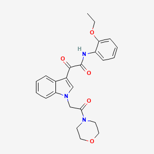 molecular formula C24H25N3O5 B2796734 N-(2-ethoxyphenyl)-2-(1-(2-morpholino-2-oxoethyl)-1H-indol-3-yl)-2-oxoacetamide CAS No. 872857-30-2