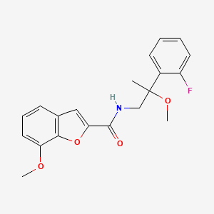 molecular formula C20H20FNO4 B2796739 N-(2-(2-fluorophenyl)-2-methoxypropyl)-7-methoxybenzofuran-2-carboxamide CAS No. 1797339-29-7