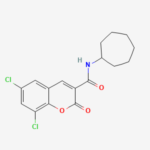 molecular formula C17H17Cl2NO3 B2796747 6,8-dichloro-N-cycloheptyl-2-oxo-2H-chromene-3-carboxamide CAS No. 941897-66-1