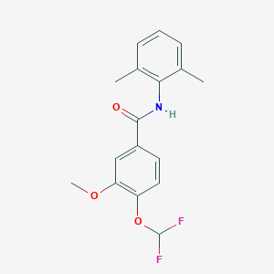 molecular formula C17H17F2NO3 B279675 4-(difluoromethoxy)-N-(2,6-dimethylphenyl)-3-methoxybenzamide 