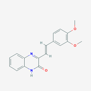 molecular formula C18H16N2O3 B2796752 3-(2-(3,4-Dimethoxyphenyl)vinyl)hydroquinoxalin-2-one CAS No. 868214-11-3