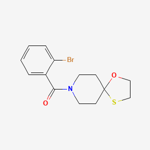 molecular formula C14H16BrNO2S B2796753 (2-Bromophenyl)(1-oxa-4-thia-8-azaspiro[4.5]decan-8-yl)methanone CAS No. 1351598-45-2