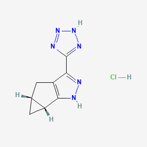 (2R,4R)-7-(2H-Tetrazol-5-yl)-8,9-diazatricyclo[4.3.0.02,4]nona-1(6),7-diene;hydrochloride