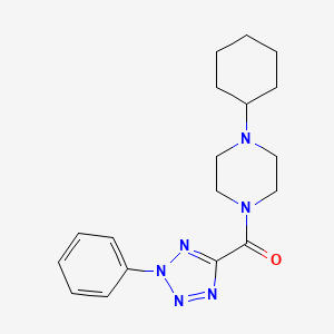 molecular formula C18H24N6O B2796758 (4-cyclohexylpiperazin-1-yl)(2-phenyl-2H-tetrazol-5-yl)methanone CAS No. 1396684-84-6