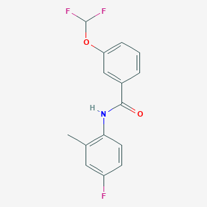 molecular formula C15H12F3NO2 B279676 3-(difluoromethoxy)-N-(4-fluoro-2-methylphenyl)benzamide 
