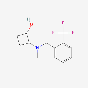 molecular formula C13H16F3NO B2796762 2-[甲基({[2-(三氟甲基)苯基]甲基})氨基]环丁烷-1-醇 CAS No. 2199868-87-4