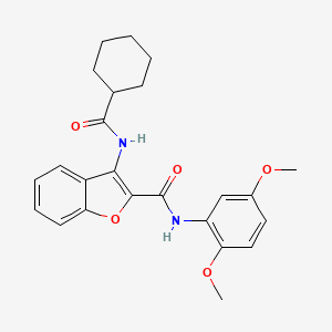 molecular formula C24H26N2O5 B2796763 3-(cyclohexanecarboxamido)-N-(2,5-dimethoxyphenyl)benzofuran-2-carboxamide CAS No. 888464-19-5