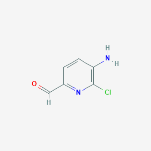 molecular formula C6H5ClN2O B2796767 5-Amino-6-chloropyridine-2-carbaldehyde CAS No. 1211591-39-7