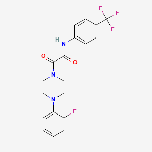 molecular formula C19H17F4N3O2 B2796775 2-[4-(2-fluorophenyl)piperazin-1-yl]-2-oxo-N-[4-(trifluoromethyl)phenyl]acetamide CAS No. 941894-78-6