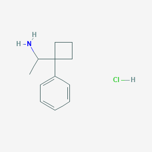 molecular formula C12H18ClN B2796779 1-(1-Phenylcyclobutyl)ethan-1-amine hydrochloride CAS No. 2138069-19-7