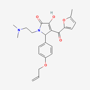 molecular formula C23H26N2O5 B2796780 5-(4-(allyloxy)phenyl)-1-(2-(dimethylamino)ethyl)-3-hydroxy-4-(5-methylfuran-2-carbonyl)-1H-pyrrol-2(5H)-one CAS No. 618084-78-9