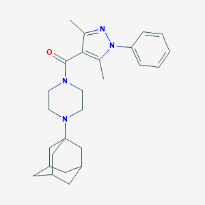 1-(1-adamantyl)-4-[(3,5-dimethyl-1-phenyl-1H-pyrazol-4-yl)carbonyl]piperazine