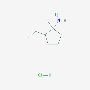 molecular formula C8H18ClN B2796797 2-Ethyl-1-methylcyclopentan-1-amine hydrochloride CAS No. 2089255-94-5