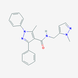 5-Methyl-1,3-diphenyl-1H-pyrazole-4-carboxylic acid (2-methyl-2H-pyrazol-3-ylmethyl)-amide