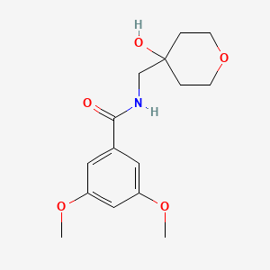 molecular formula C15H21NO5 B2796800 N-((4-hydroxytetrahydro-2H-pyran-4-yl)methyl)-3,5-dimethoxybenzamide CAS No. 1351599-73-9
