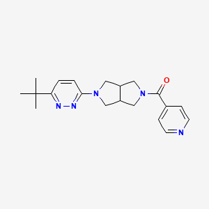 molecular formula C20H25N5O B2796808 [2-(6-Tert-butylpyridazin-3-yl)-1,3,3a,4,6,6a-hexahydropyrrolo[3,4-c]pyrrol-5-yl]-pyridin-4-ylmethanone CAS No. 2415538-51-9