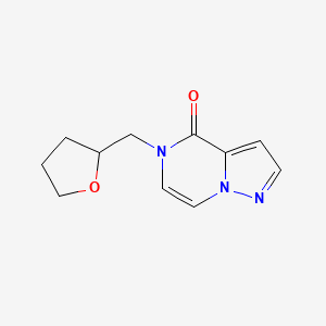 molecular formula C11H13N3O2 B2796811 5-(Oxolan-2-ylmethyl)pyrazolo[1,5-a]pyrazin-4-one CAS No. 2320146-21-0